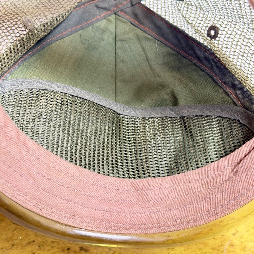 Vintage Von Dutch Sage Green Suede UV400 Clear Visor Trucker Hat Y2K Rare - Picture 8 of 16
